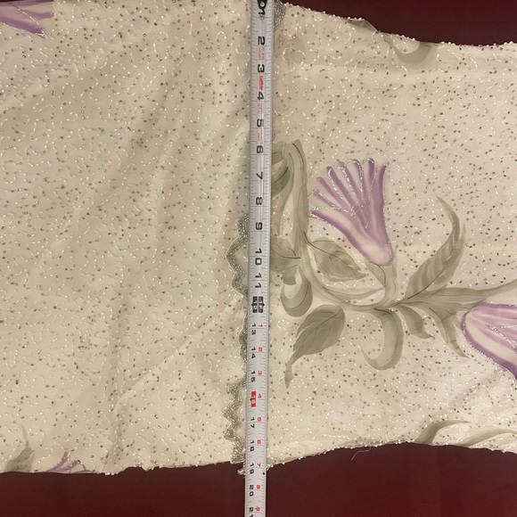 Laurence Kazar Ivory Beaded  Size 8. Full length. dress. New VINTAGE - Picture 14 of 16